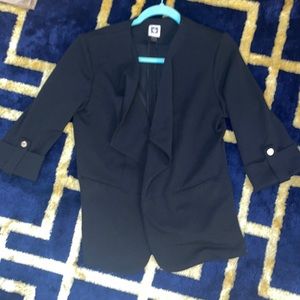 Anne Klien - Black Blazer with Gold Lion Buttons - Size Small but looser fit